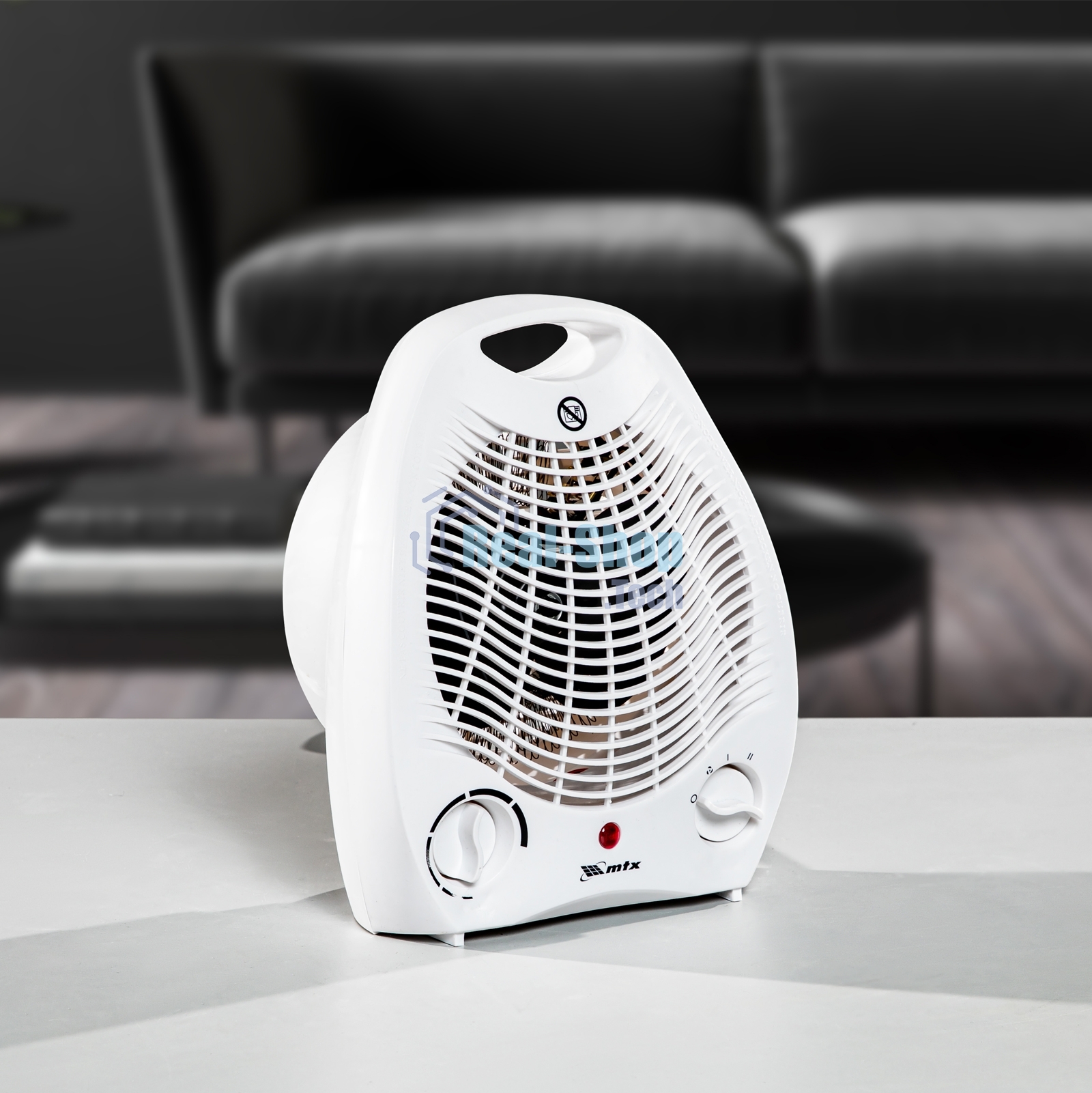 Тепловентилятор MTX FHS-2000, белый, 1000/2000 Вт, 25 м2, термостат