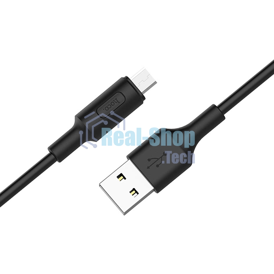 Кабель USB 2.0 hoco X25, AM/microBM, черный, 1м