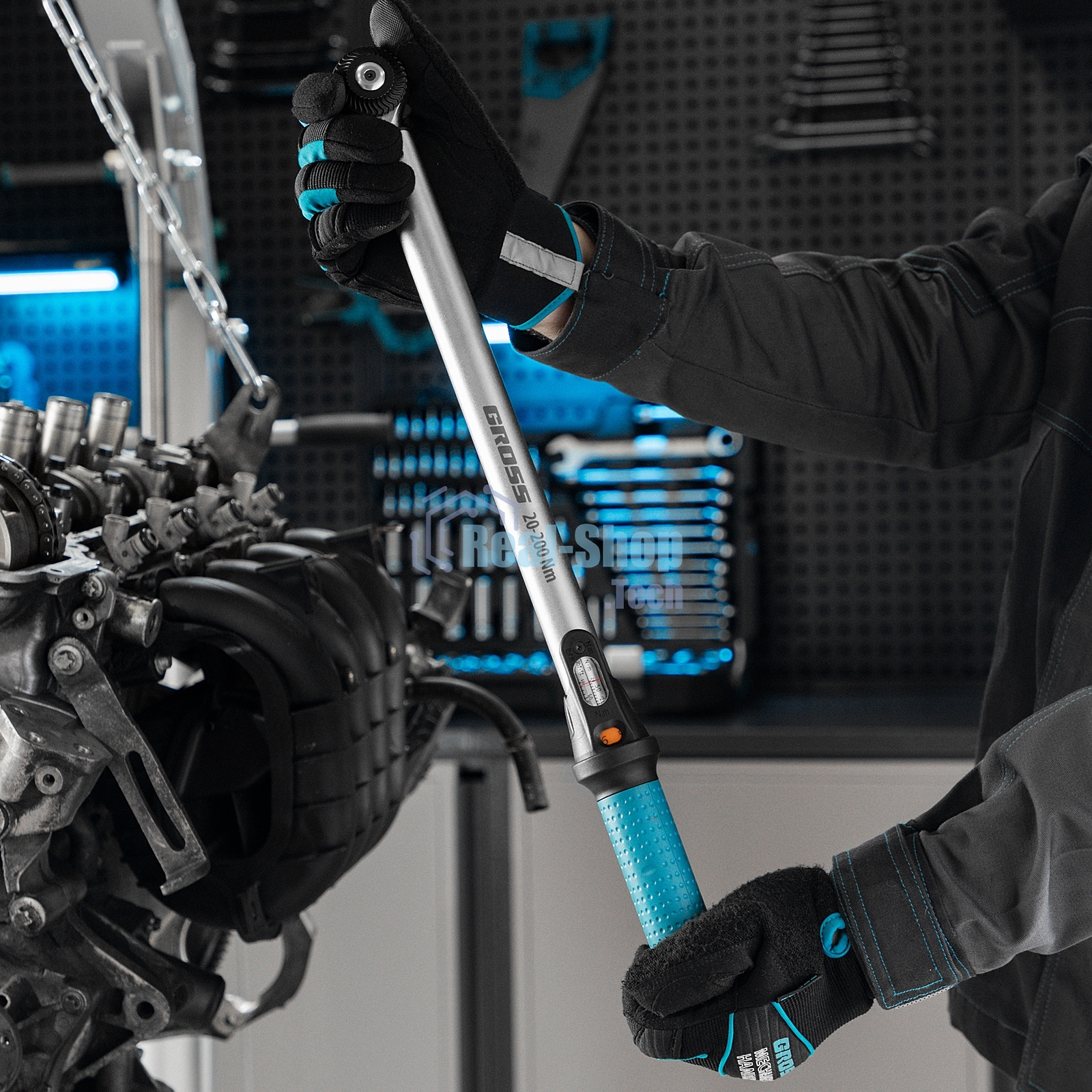 Ключ динамометрический Gross 20-200 Нм, 1/2