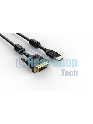 Кабель HDMI AM/DVI(24+1)M, 5м, CU, 1080P@60Hz, 2F, VCOM CG484GD-5M