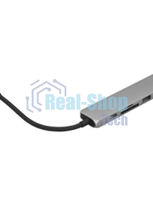 Док-станция Satechi ST-P6SM, USB Type-C, USB Type-C/HDMI/2xUSB Type-A/SD/microSD, USB Type-C