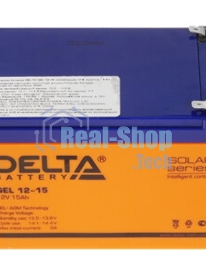 Батарея Delta GEL 12-15 (12V/15А·ч) свинцово- кислотный аккумулятор