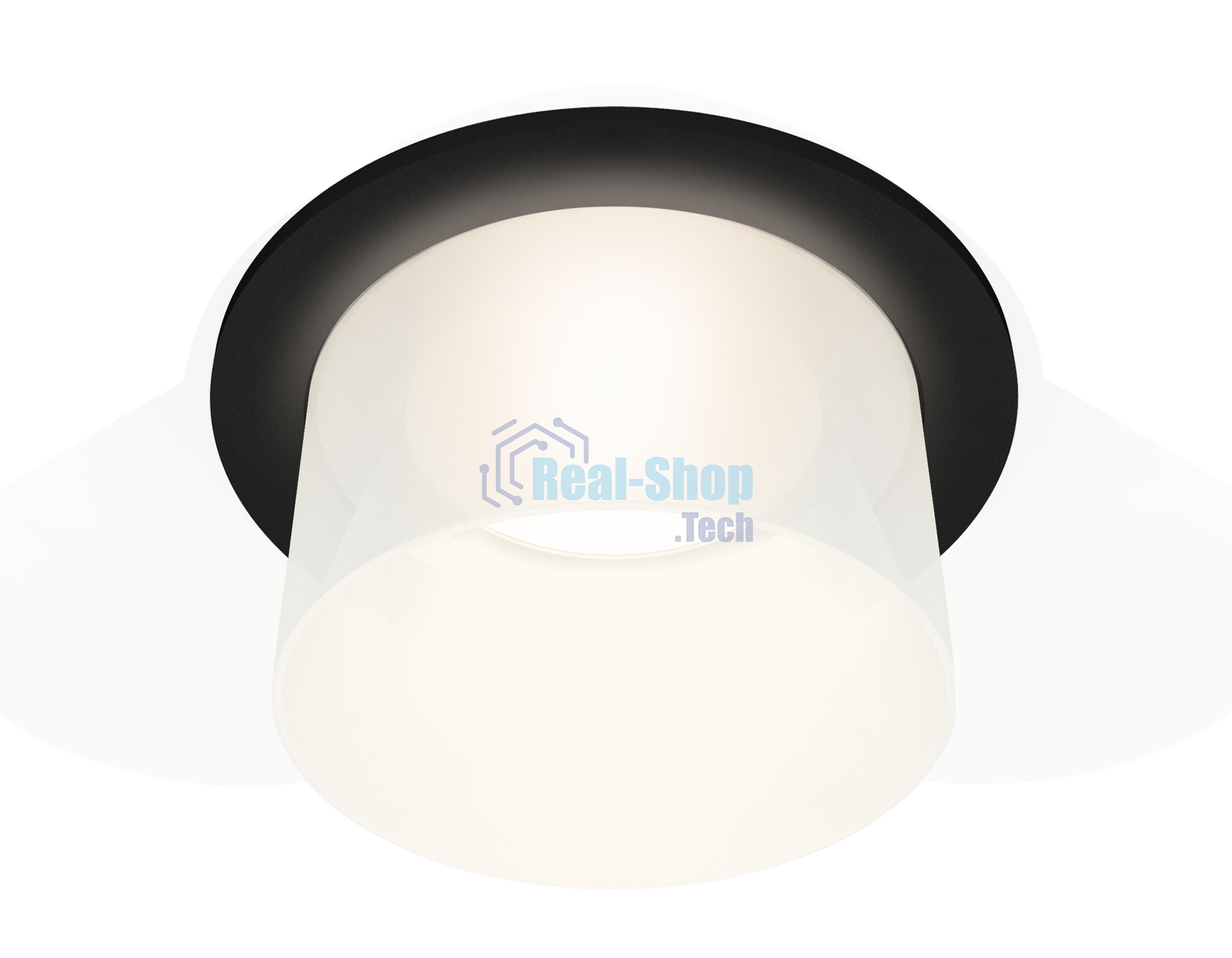Комплект встраиваемого светильника Ambrella light XC7622045 SBK/FR черный песок/белый матовый MR16 GU5.3 (C7622, N7170)