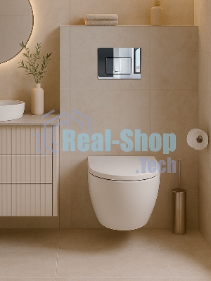 Инсталляция с унитазом комплект BAU IDEAL 6 в 1: унитаз подвесной безободковый торнадо Bau Hotel 53х36, быстросъемное сиденье микролифт, кнопка смыва BAU Lightхром