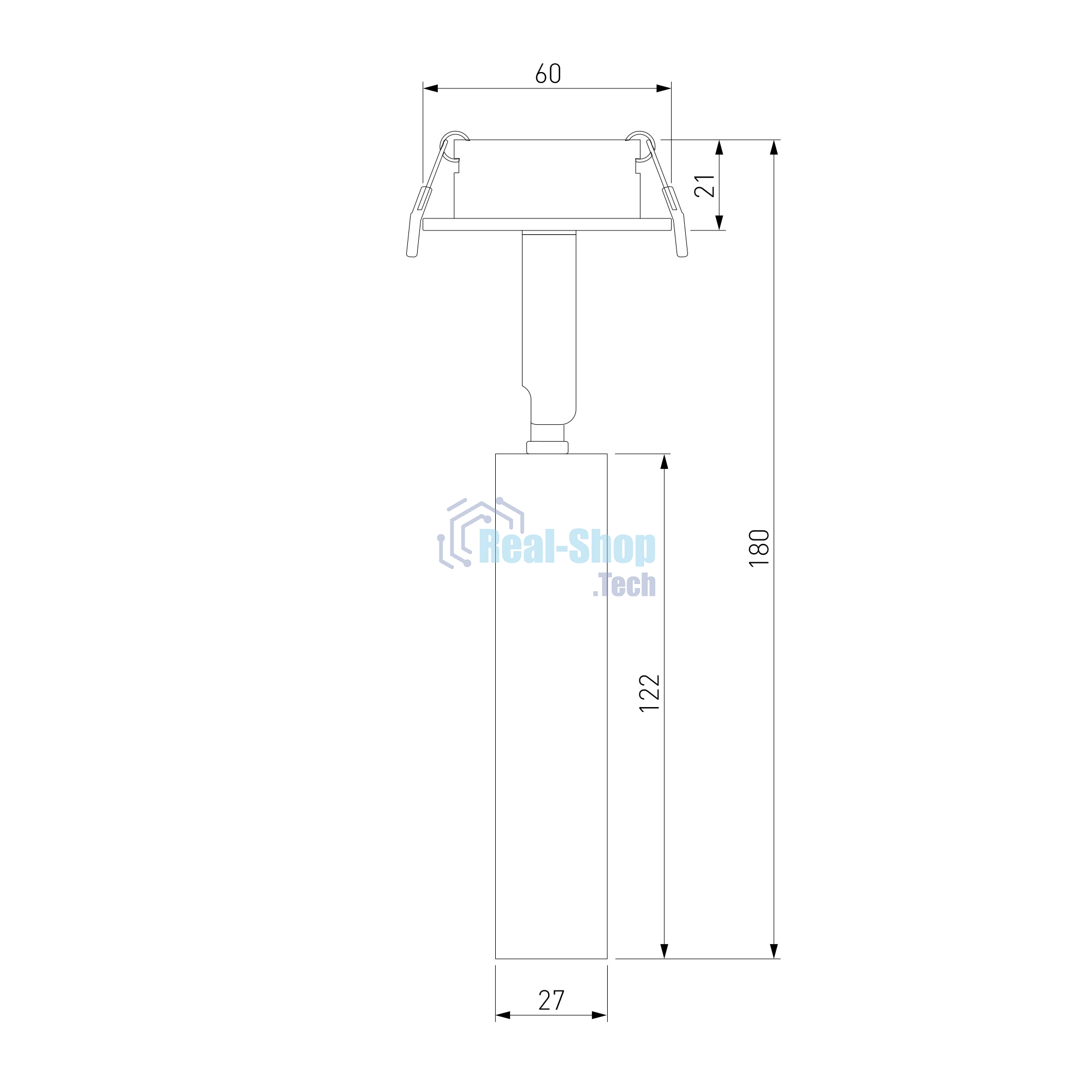 Diffe светильник встраиваемый серебряный 5W 4200K (25027/LED)