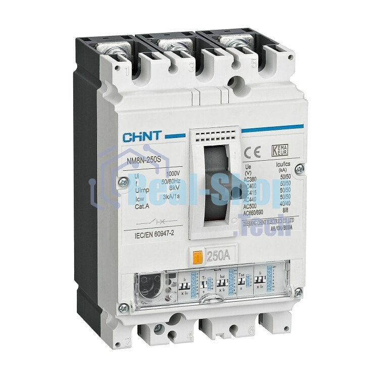 Выключатель автоматический CHINT NM8N-250S EN 3P 250А 50кА с электронным расцепителем