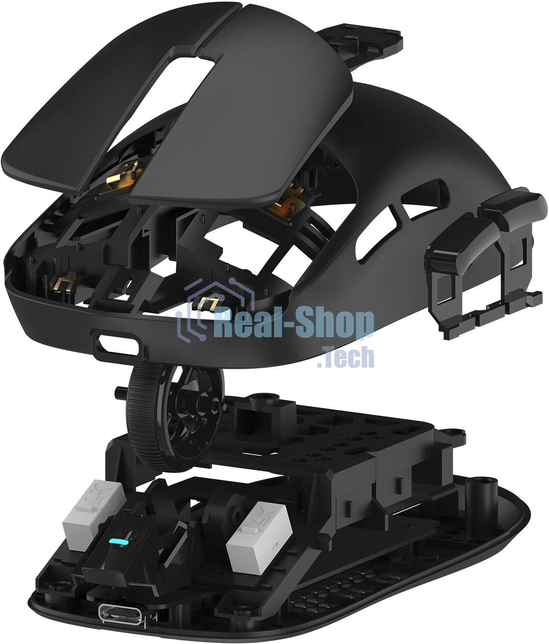 Мышь беспроводная/проводная A4tech Bloody R77UltraDock черный, 20000 dpi, USB Type-A, радиоканал, кнопки - 5