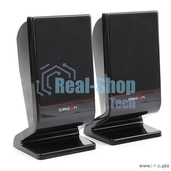 Акустическая система CROWN CMS-601 (USB, 6W; управление громкостью, разъем для наушников, кнопка включения, Длина кабеля между колонками 1м;Длина аудио-кабеля и питания 2м.)