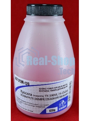 Тонер Kyocera TK-590M, FS-C5250/2026MFP/2126MFP/2526MFP/2626MF Magenta (фл. 120г) 5K B&W Standart (Tomoegawa) фас России