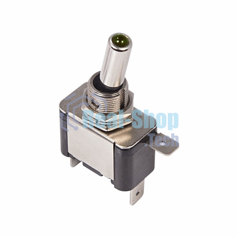 Тумблер Rexant 12V 25А (3c) ON-OFF однополюсный с зеленой LED подсветкой