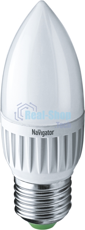 Лампа светодиодная Navigator NLL-P-C37-5-230-4K-E27-FR 5Вт свеча 4000К белый E27 370лм 220-240В