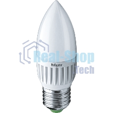 Лампа светодиодная Navigator NLL-P-C37-5-230-4K-E27-FR 5Вт свеча 4000К белый E27 370лм 220-240В