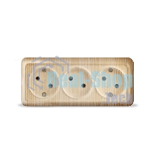 Розетка 3-м ОП Олимп без заземл. сосна UNIVersal 1172