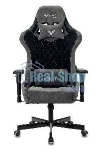 Кресло игровое Бюрократ VIKING 7 KNIGHT B FABRIC черный текстиль/эко.кожа крестовина металл/пластик