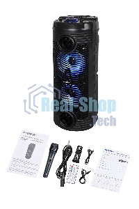 Минисистема Hyundai H-MC170 черный 80Вт/FM/USB/BT/SD/MMC