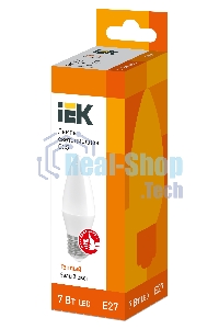 Лампа светодиодная ИЭК LLE-C35-7-230-30-E27 ECO C35 свеча 7Вт 230В 3000К E27