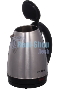 Чайник электрический Hyundai HYK-S1030 1.7л. 2200Вт серебристый матовый/черный (корпус: металл)