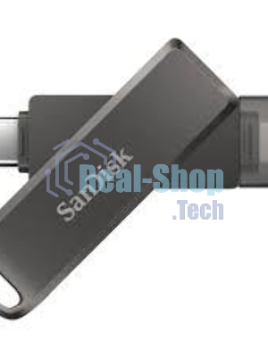 Флешка USB Sandisk IX70N iXpand Luxe (SDIX70N-064G-GN6NN), 64Gb, USB Type-C/Lightning, R/W 150/70, серый