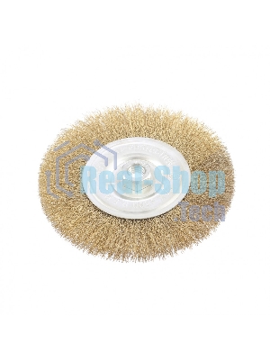 Щетка Matrix для УШМ, 150 мм, М14, плоская, латунированная витая проволока