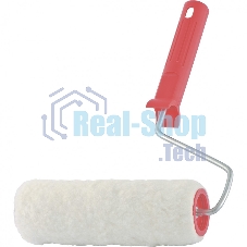 Валик Сибртех Натуральный мех, в сборе, 100 мм, D 48 мм, D ручки 6 мм, крепление шплинтом