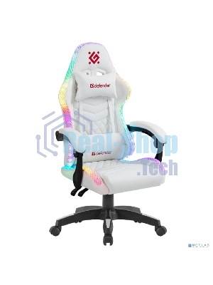 Кресло Defender CORE белый, экокожа, 120 кг, механизм качания