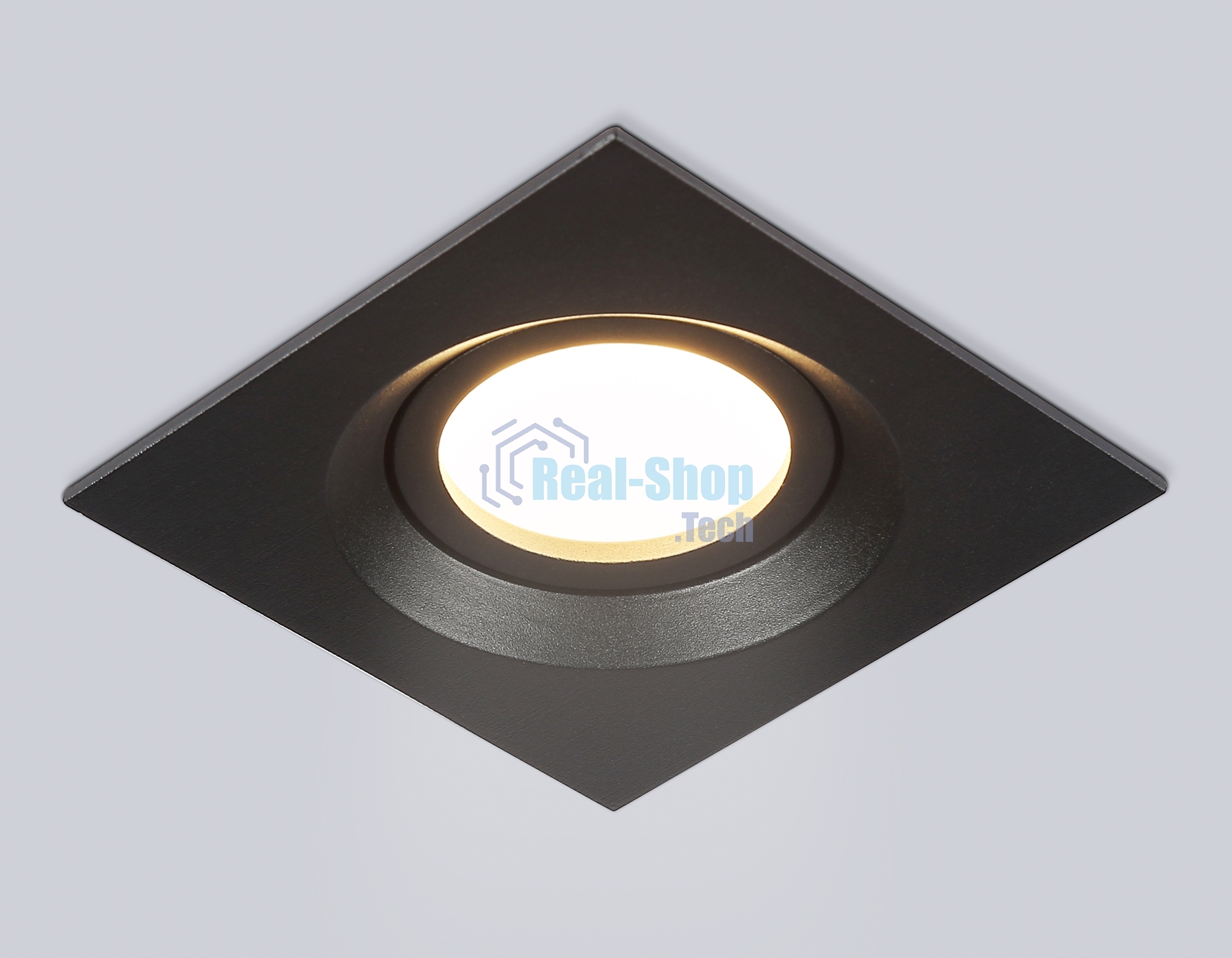 Встраиваемый поворотный точечный светильник Ambrella light TN102744 BK черный IP20 GU5.3 95*95*25