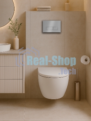 Инсталляция с унитазом комплект BAU PRO 6 в 1: унитаз подвесной безободковый торнадо Bau Hotel 53х36, быстросъемное сиденье микролифт, кнопка смыва BAU Pulse, серый металлик/хром
