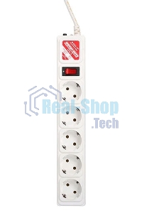 Сетевой фильтр Powercube SPG-B-6-WHITE 1.9 м (5 розеток) белый (коробка)