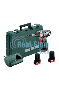 Дрель-шуруповерт аккумуляторная Metabo PowerMaxx BS 600080500, Аккумуляторный, 12В, 2 АКБ
