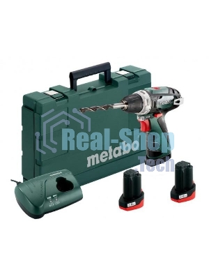 Дрель-шуруповерт Metabo PowerMaxx BS 600080500, 12 В, 2 Ач, 34 Нм, щеточный