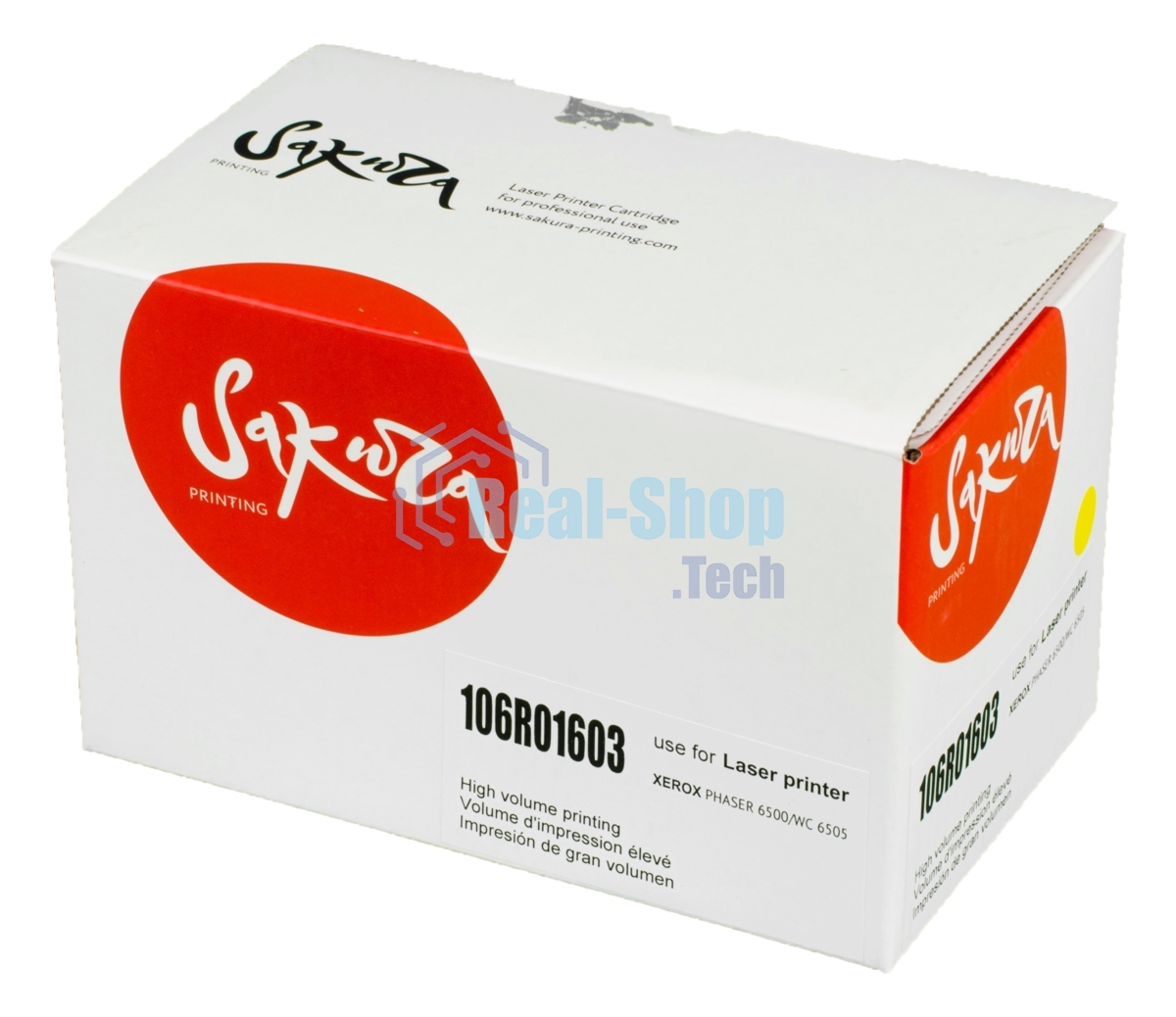 Картридж лазерный Sakura 106R01603 для Xerox Phaser 6500/Workcenter 6505, желтый, 2500 к.
