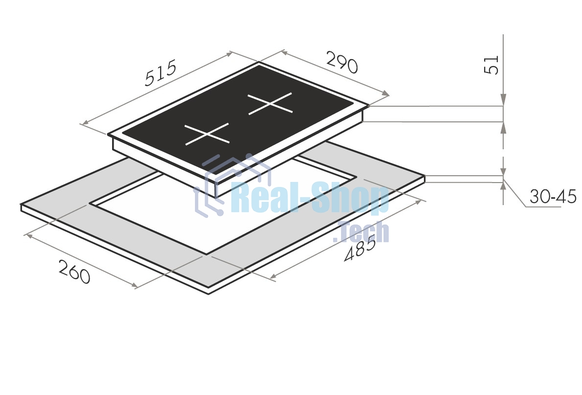 Электрическая варочная панель Maunfeld EEHE.32.4W