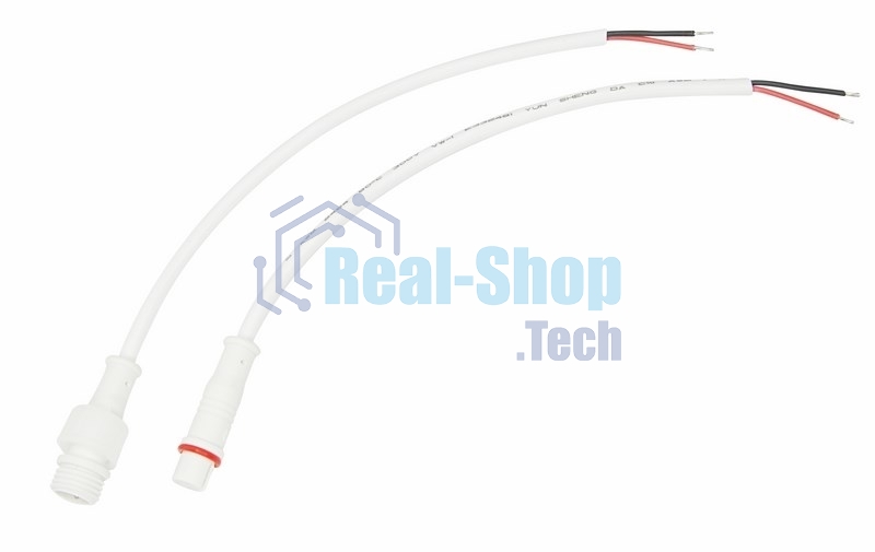 Соединительный кабель Rexant (2pin) герметичный (IP67) 2х0.35 мм² белый