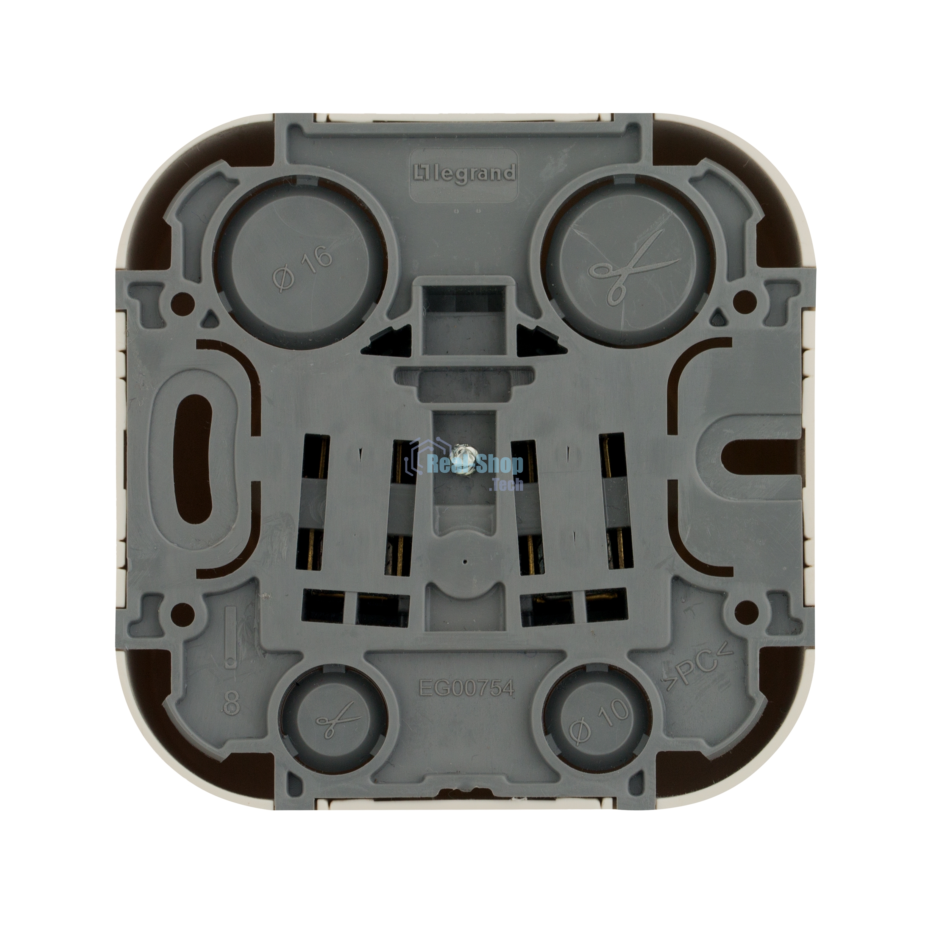 Розетка с заземлением с защитными шторками Legrand 782250 (Слоновая кость)