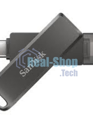 Флешка USB Sandisk IX70N iXpand Luxe (SDIX70N-128G-GN6NE), 128Gb, USB Type-C/Lightning, R/W 150/70, серый