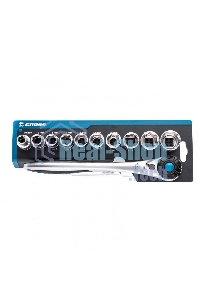 Набор торцевых головок Gross трещотка 120 зубьев, 12 предметов, 1/2