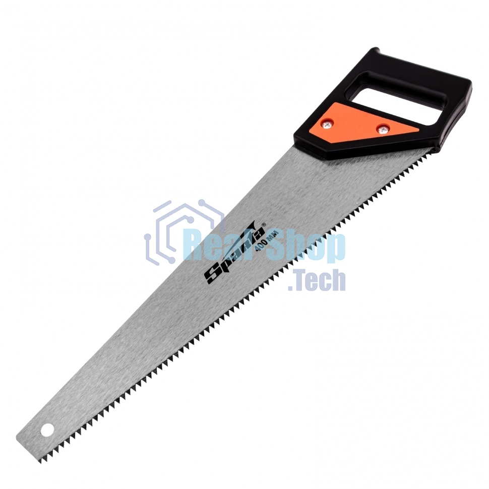 Ножовка по дереву Sparta 400 мм, 5-6 TPI, каленый зуб, пластиковая рукоятка