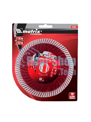 Диск алмазный отрезной Matrix Turbo Extra, 125 х 22,2 мм, сухая резка