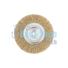 Щетка Matrix для УШМ, 150 мм, М14, плоская, латунированная витая проволока