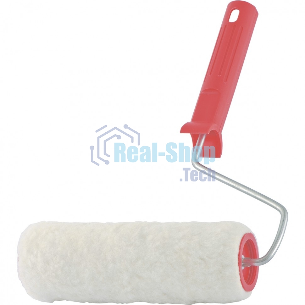 Валик Сибртех Натуральный мех, в сборе, 150 мм, D 48 мм, D ручки 6 мм, крепление шплинтом