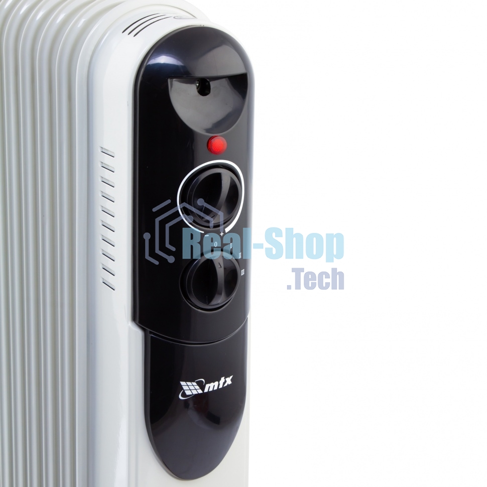 Обогреватель масляный MTX OCH-1500, белый, 1500 Вт, 15 м2, термостат
