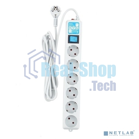 Фильтр-удлинитель PowerCube PRO (SPL(5+1)-16B-P-3M) 3.0 м, LC контур - подавление В/Ч помех, 16А/3,5кВт