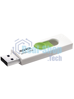Флешка USB ADATA UV320 (AUV320-64G-RWHGN), 64Gb, USB 3.2 Gen1, R/W 100/30, белый/зеленый