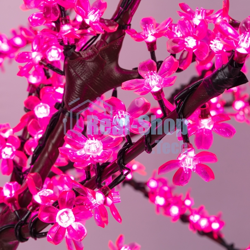 Светодиодное дерево Neon-night Сакура, высота 1,5м, диаметр кроны 1,8м, розовые светодиоды, IP65, понижающий трансформатор в комплекте