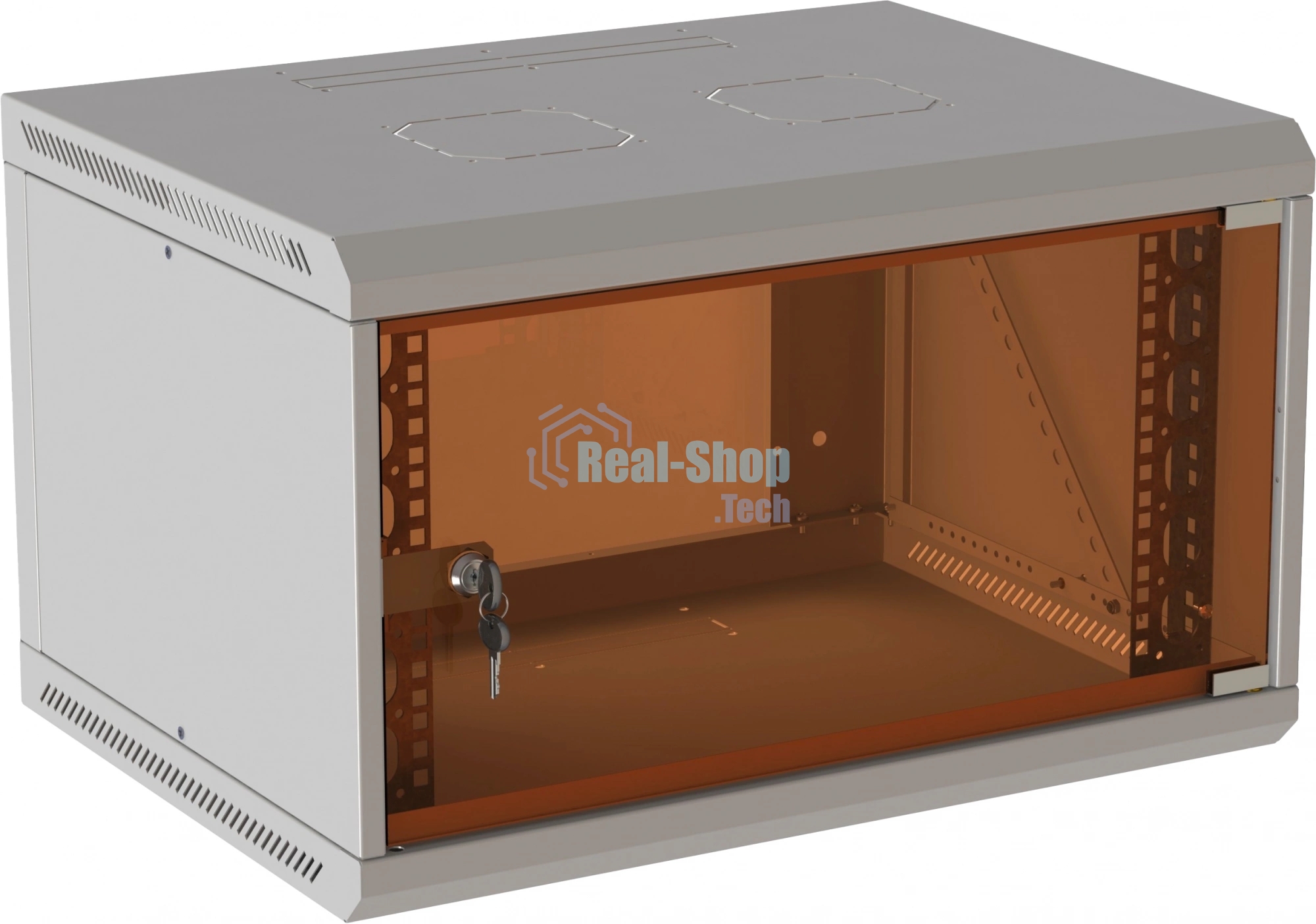 Шкаф коммутационный Suprlan (05-1506) настенный 15U 600x600 мм пер. дв. стекл направл. под закл. гайки 70 кг RAL 7035 535 мм 29.7 кг 750 мм