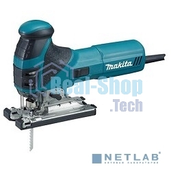 Пилы электрические сабельные, ленточные, Лобзики Makita 4351FCT Лобзик, мощность 720 Вт, 2800 ходов/мин, маятниковый ход, регулировка частоты хода, быстрозажимное крепление пилки, вес 2.40 кг