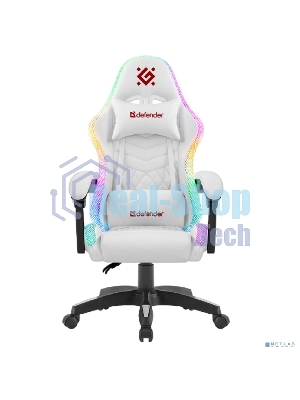 Кресло Defender CORE белый, экокожа, 120 кг, механизм качания