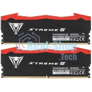 Оперативная память Patriot Viper Xtreme 5, DDR5, 48GB (2x24GB), 8200MHz, CL38, DIMM, с радиаторами, черный