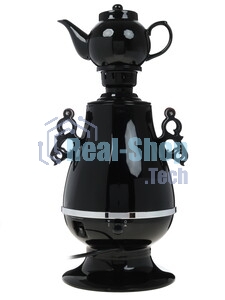 Самовар Centek CT-0091 B (черн+рисунок), 4.0л, 2300 Вт, поддерж.t + LED индикатор, керам заварник