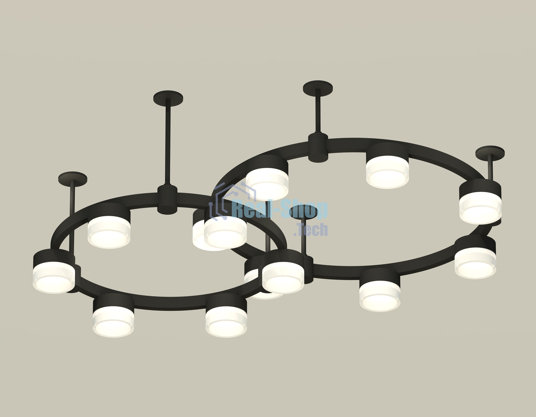 Светильник Ambrella light XR92221002/13 SBK/FR черный песок/белый матовый GX53 (A9222, A9227, C9238, C9232, N8401)